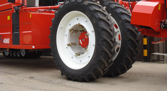 harvester step down dual wheels