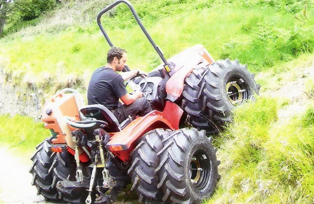 StocksAg Bolt-on Keyhole Dual Wheels fitted to Compact Tractor