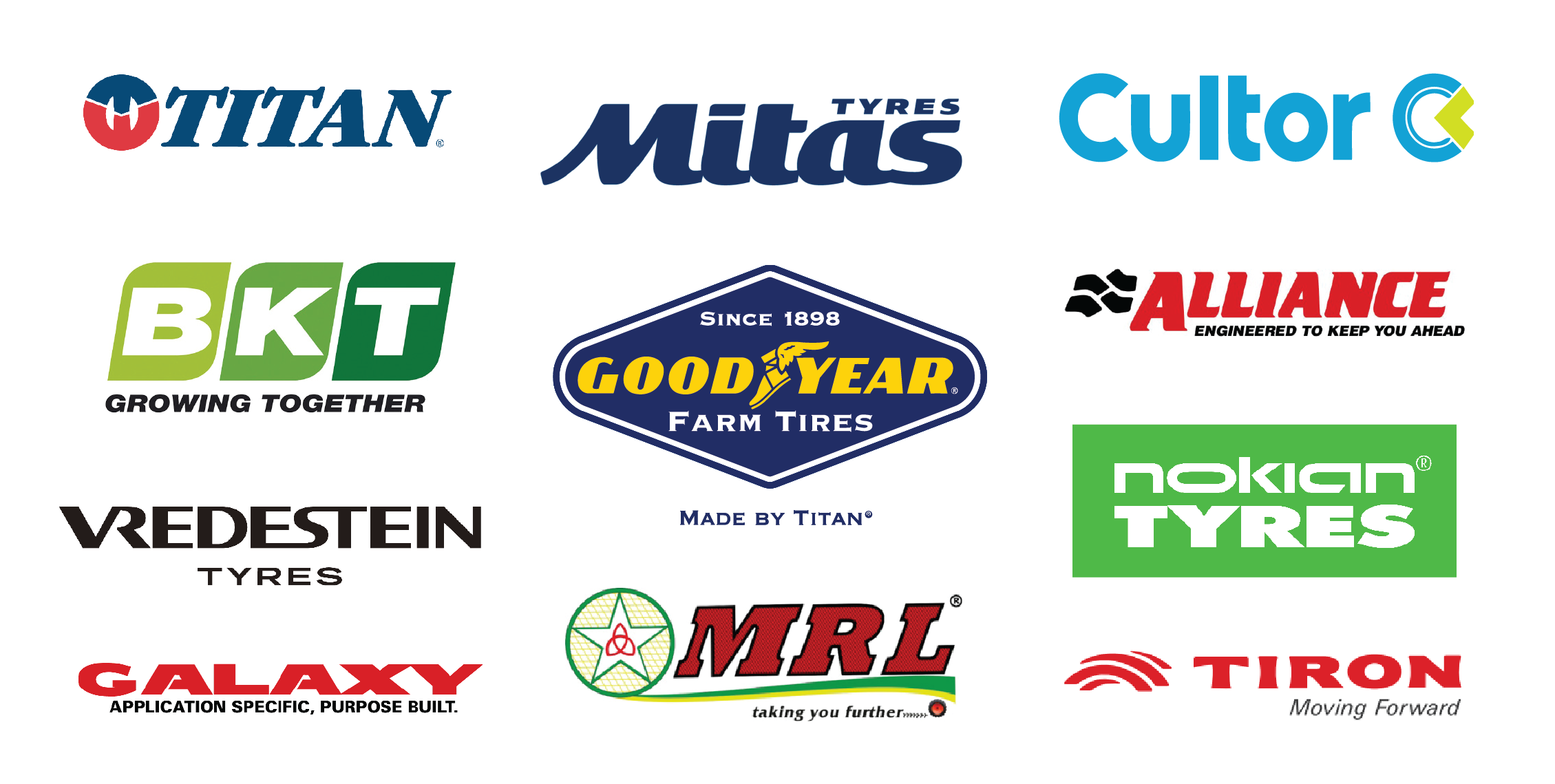 Tyre brands supplied by StocksAg