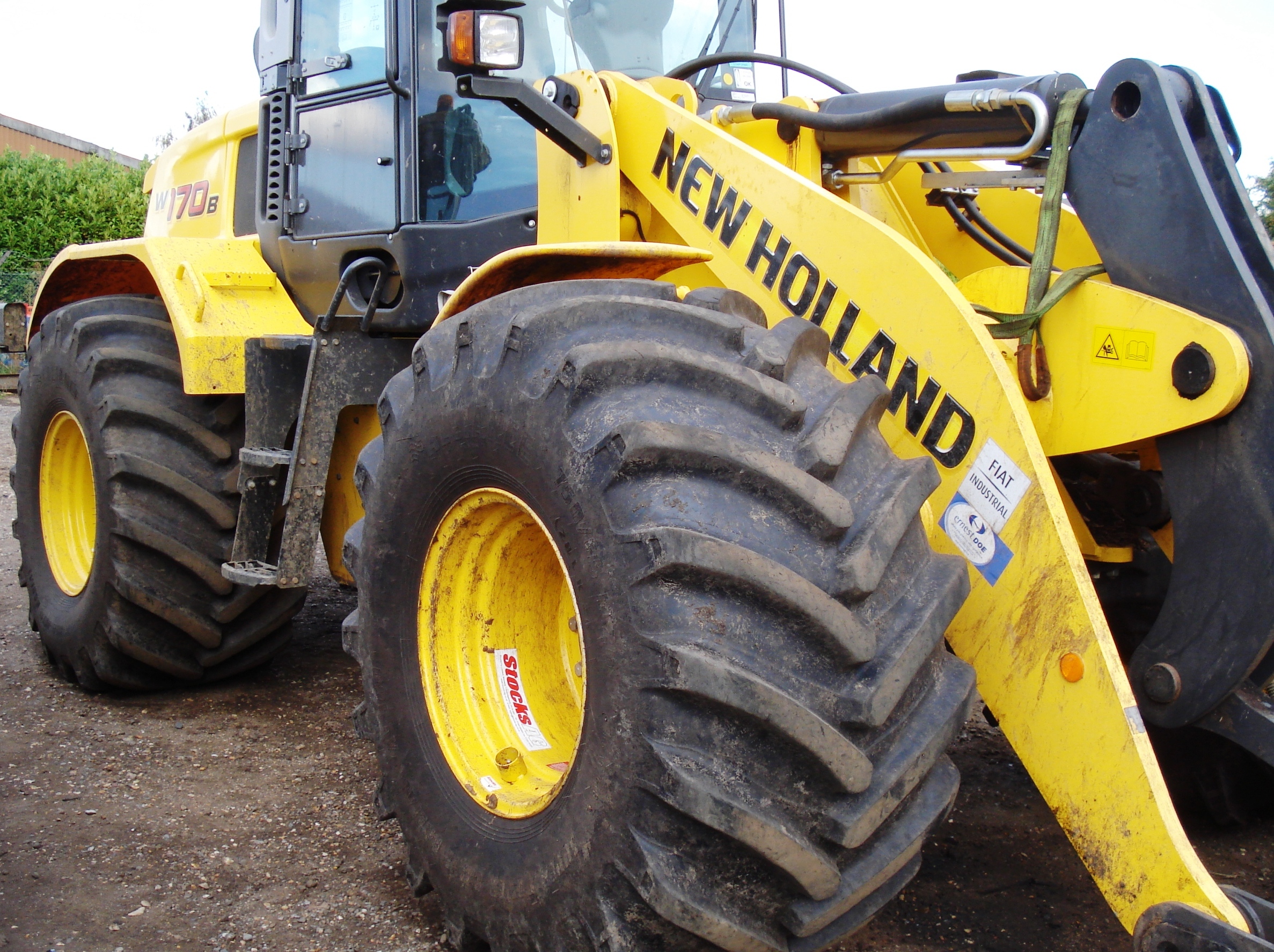 High Strength Wheels fitted to New Holland Shovel