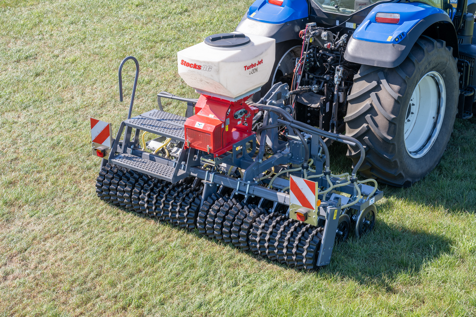 Stocks Ag Turbo Jet used as hopper on seed drill