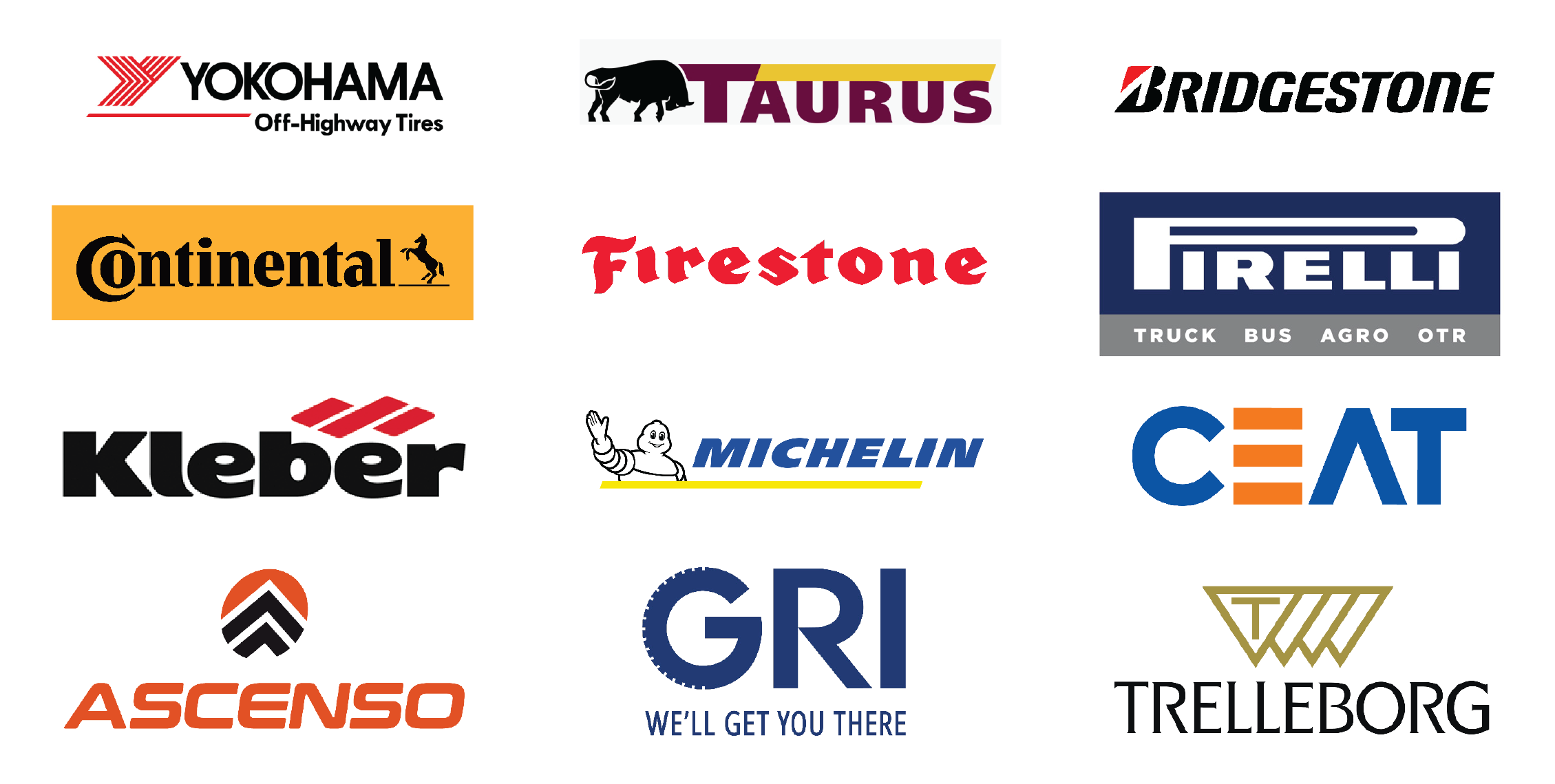 Tyre brands supplied by StocksAg