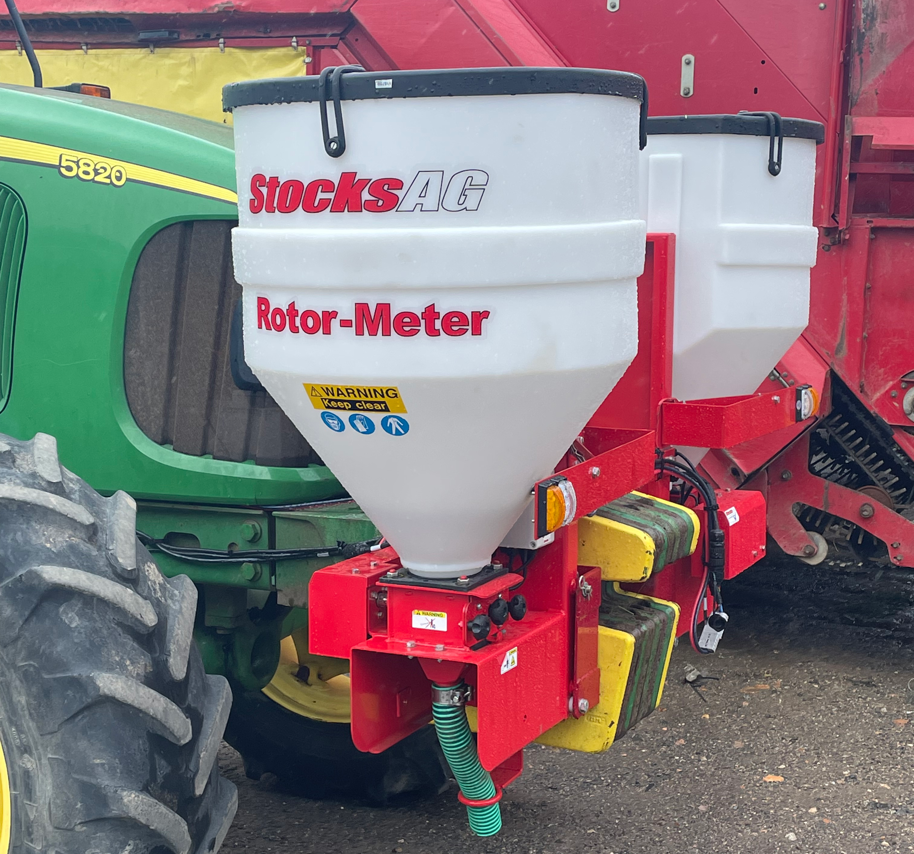 Rotor Meters mounted to tractor front-linkage