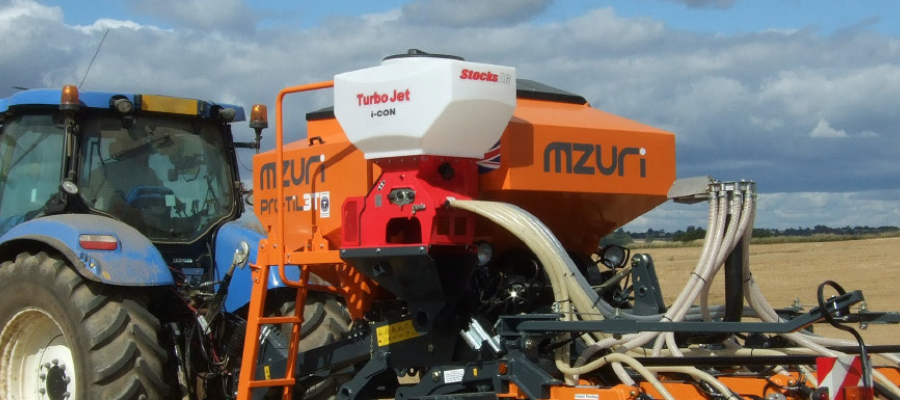 Turbo Jet fitted to a Mzuri Drill